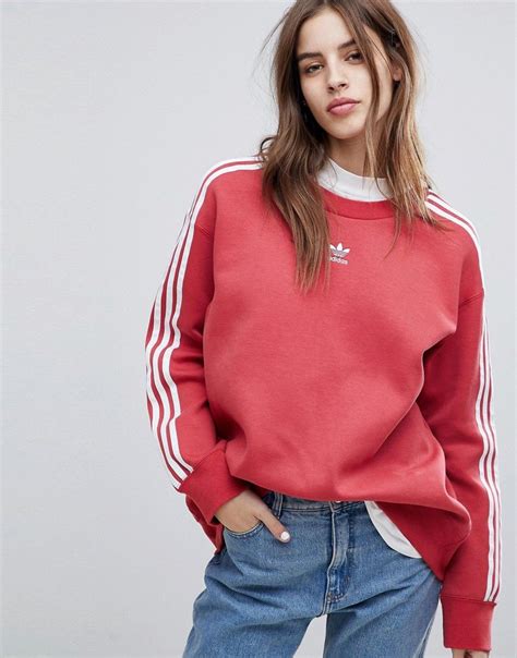 adidas always original sweatshirt|Adidas originals red sweatshirt.